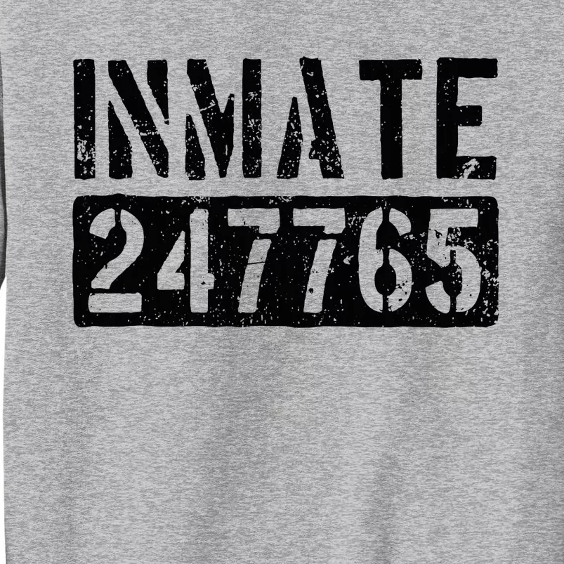 Jail Inmate Funny Prison Inmate Costume Tall Sweatshirt