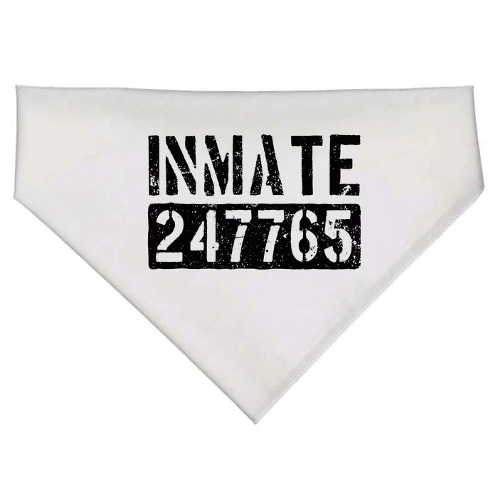 Jail Inmate Funny Prison Inmate Costume USA-Made Doggie Bandana