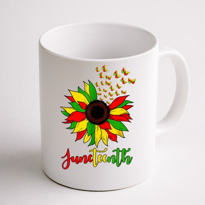 Junenth Independence Freedom Day Sunflower African Lover Cute Gift Front & Back Coffee Mug