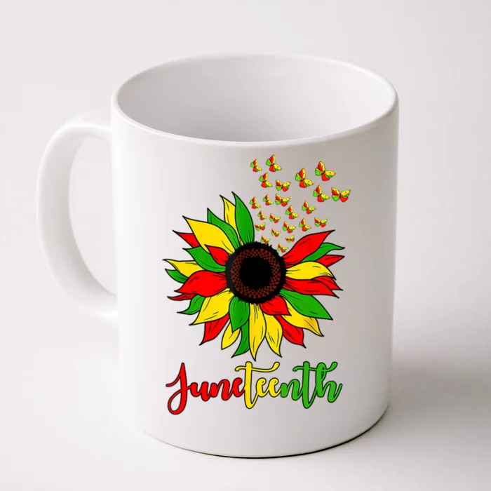 Junenth Independence Freedom Day Sunflower African Lover Cute Gift Front & Back Coffee Mug