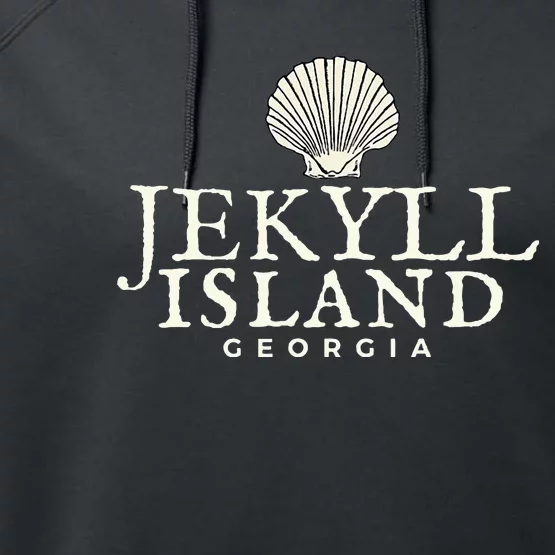 Jekyll Island  Georgia Ocean Shell Performance Fleece Hoodie