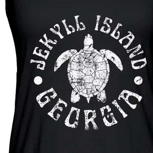 Jekyll Island Georgia Beach Sea Turtle Summer Vacation Ladies Essential Flowy Tank