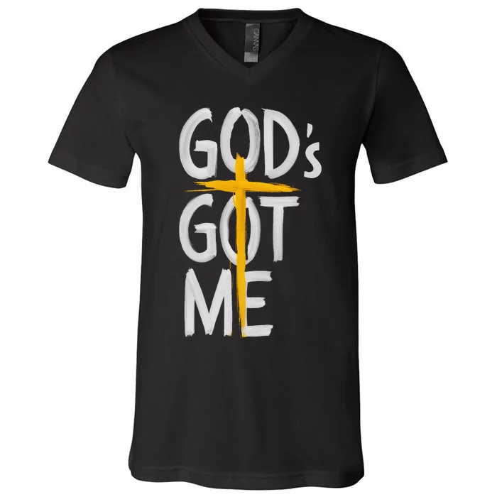 Jesus Inspired GodS Got Me Christian V-Neck T-Shirt