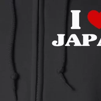 Japan I Heart Japan Souvenir I Love Japan Full Zip Hoodie