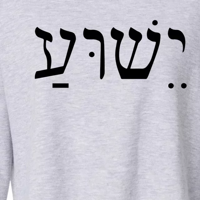 Jesus In Hebrew Cropped Pullover Crew