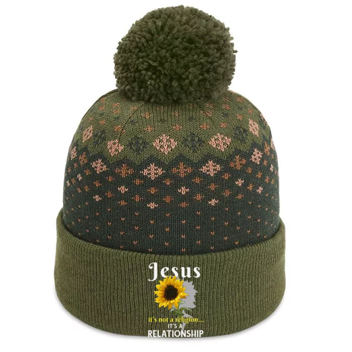 Jesus It Is Not Religion ItS A Relationship The Baniff Cuffed Pom Beanie