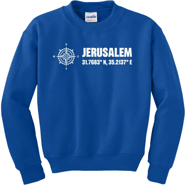 Jerusalem Israel Israel Flag Jerusalems Kids Sweatshirt