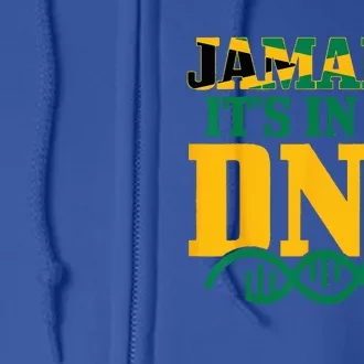 Jamaica Its In My DNA Jamaican Flag Pride Full Zip Hoodie