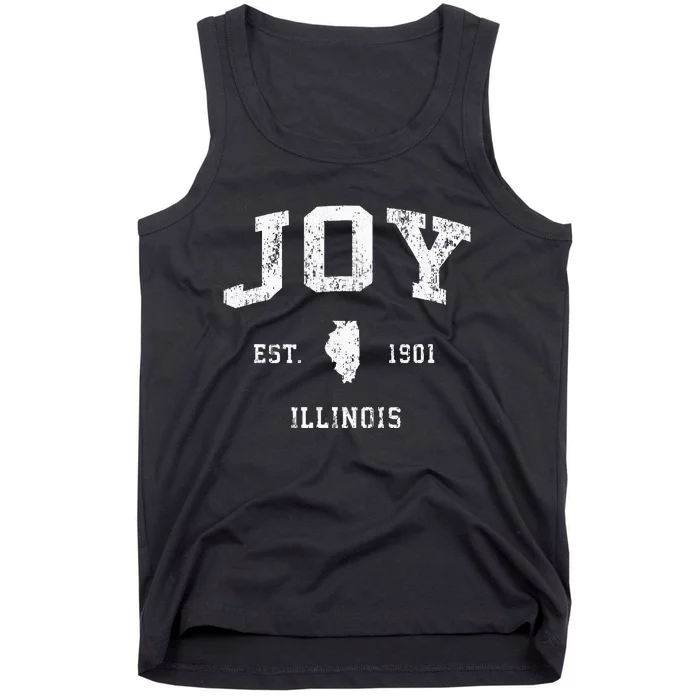 Joy Illinois Il Vintage Athletic Sports Design Tank Top