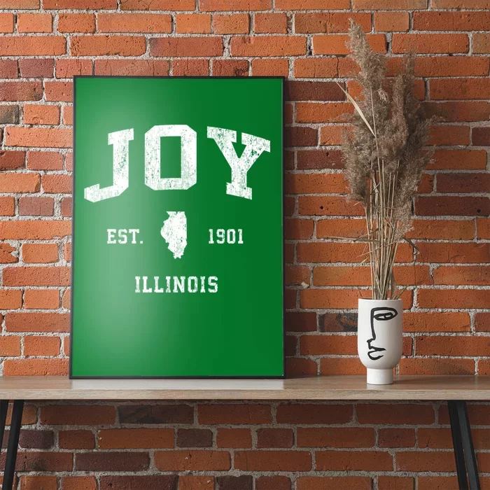 Joy Illinois Il Vintage Athletic Sports Poster