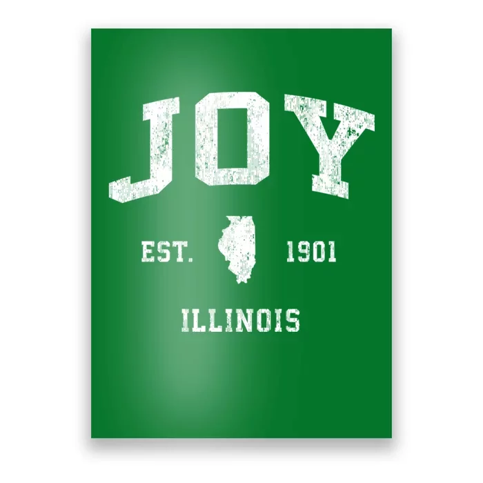 Joy Illinois Il Vintage Athletic Sports Poster