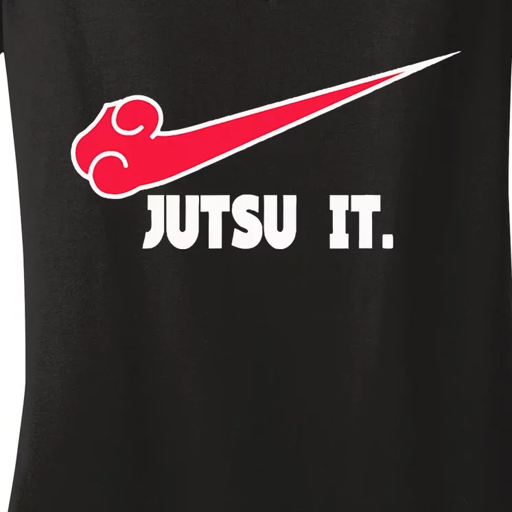 Jutsu It . Jiu Jitsu Cute I Love Jujutsu Women's V-Neck T-Shirt