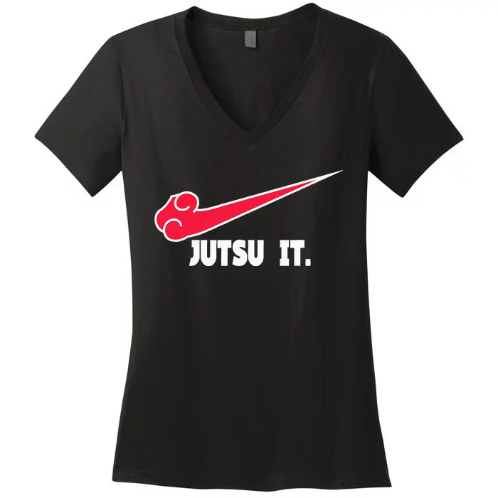 Jutsu It . Jiu Jitsu Cute I Love Jujutsu Women's V-Neck T-Shirt