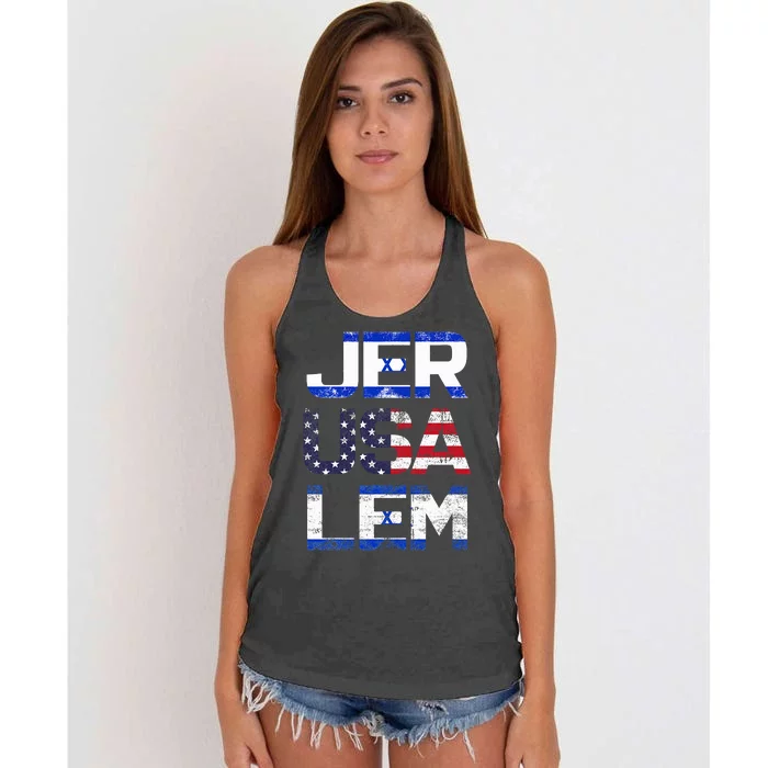 Jerusalem Israel Women's Knotted Racerback Tank