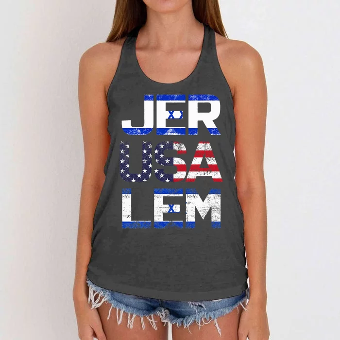 Jerusalem Israel Women's Knotted Racerback Tank