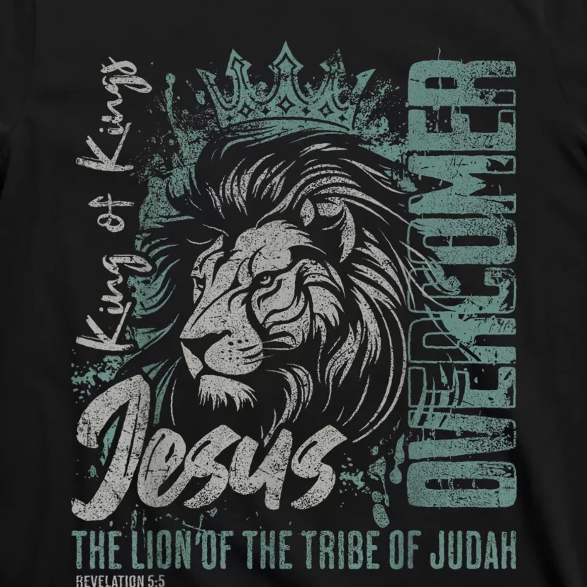 Jesus Is King Lion Of Judah Bible Faith Graphic Christian T-Shirt