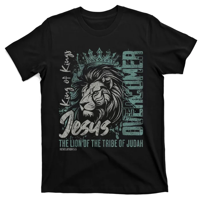 Jesus Is King Lion Of Judah Bible Faith Graphic Christian T-Shirt