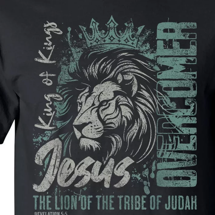 Jesus Is King Lion Of Judah Bible Faith Graphic Christian Tall T-Shirt