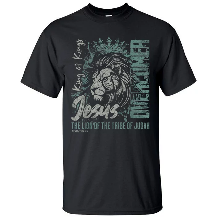 Jesus Is King Lion Of Judah Bible Faith Graphic Christian Tall T-Shirt