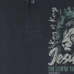 Jesus Is King Lion Of Judah Bible Faith Graphic Christian Softstyle Adult Sport Polo