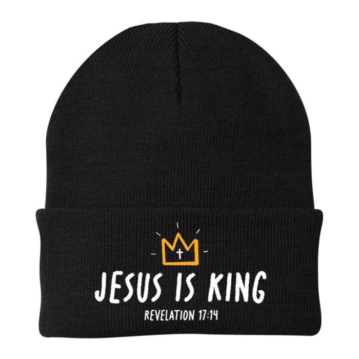 Jesus Is King Christ Is King King Of Kings Lord Of Lords Knit Cap Winter Beanie