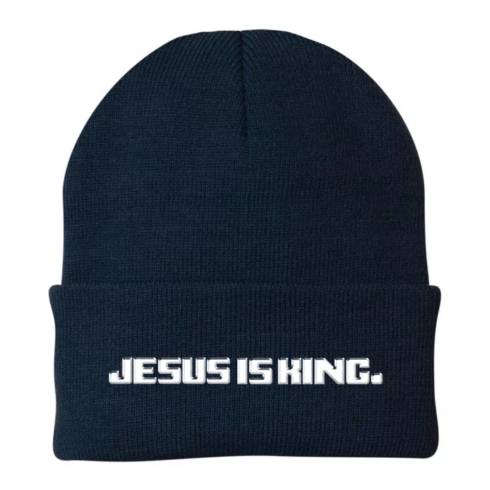 Jesus Is King. King Of Kings: Minimalist Faith Christian Catholic Knit Cap Winter Beanie