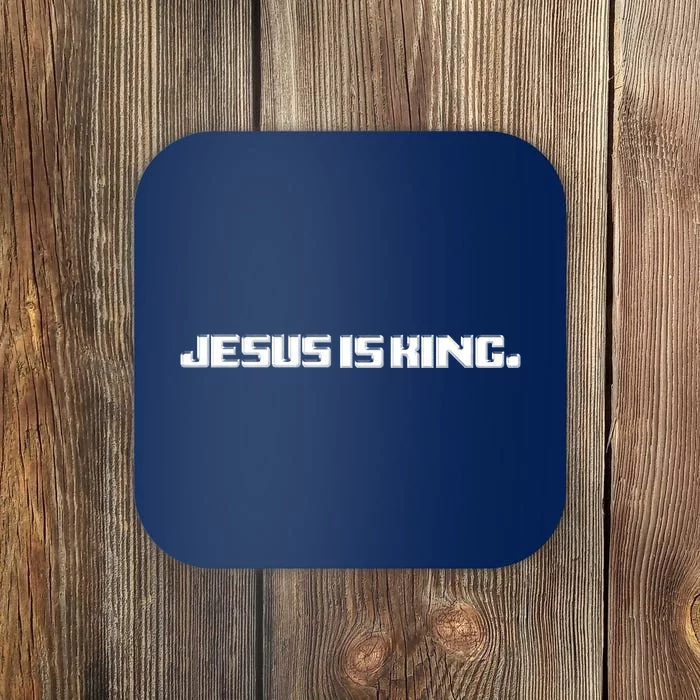 Jesus Is King. King Of Kings: Minimalist Faith Christian Catholic Coaster