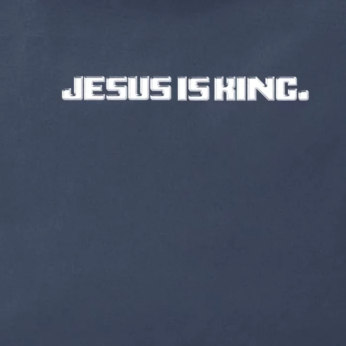 Jesus Is King. King Of Kings: Minimalist Faith Christian Catholic Zip Tote Bag