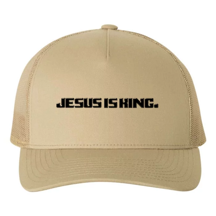 Jesus Is King. King Of Kings: Minimalist Faith Christian Catholic Yupoong Adult 5-Panel Trucker Hat