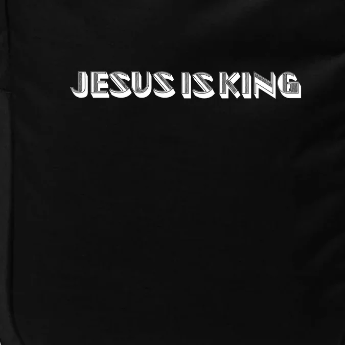 Jesus Is King. Embossed Minimalist Faith Christian Catholic Impact Tech Backpack