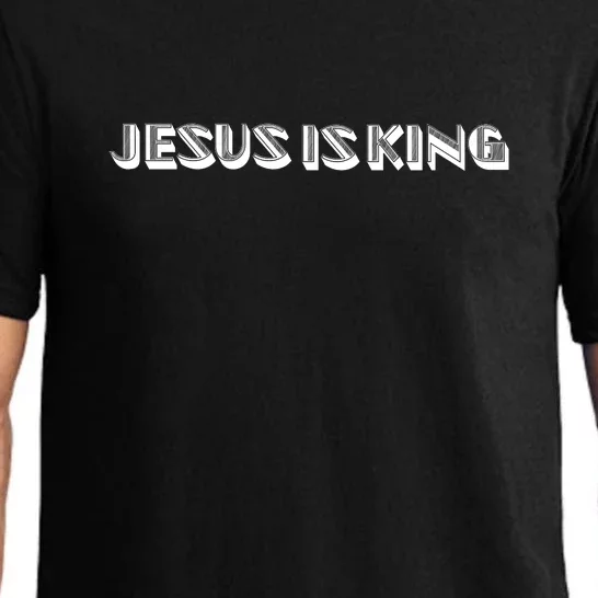 Jesus Is King. Embossed Minimalist Faith Christian Catholic Pajama Set