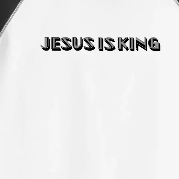 Jesus Is King. Embossed Minimalist Faith Christian Catholic Toddler Fine Jersey T-Shirt