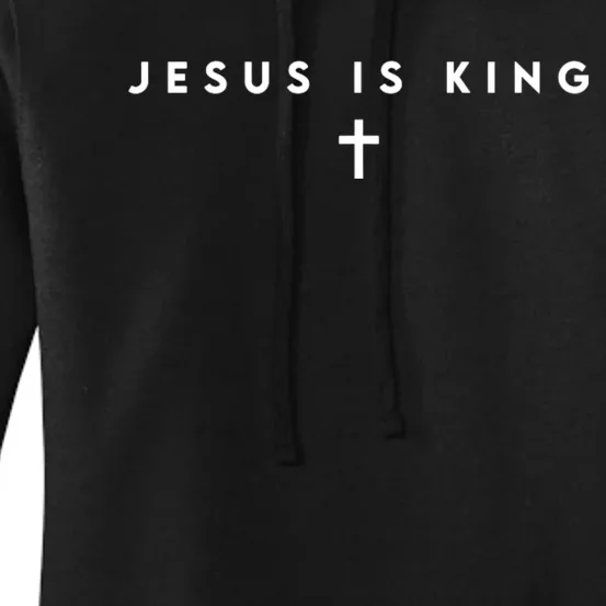 Jesus Is King Christian Faith Gifts Cross Women's Pullover Hoodie