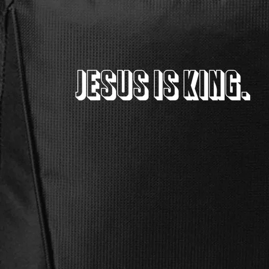 Jesus Is King 3d Simple Font Christian Catholic Christ City Backpack