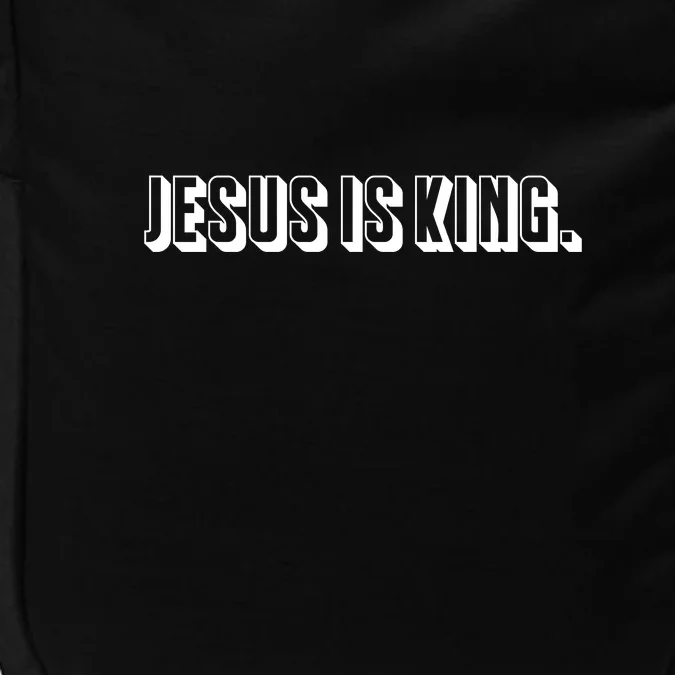 Jesus Is King 3d Simple Font Christian Catholic Christ Impact Tech Backpack