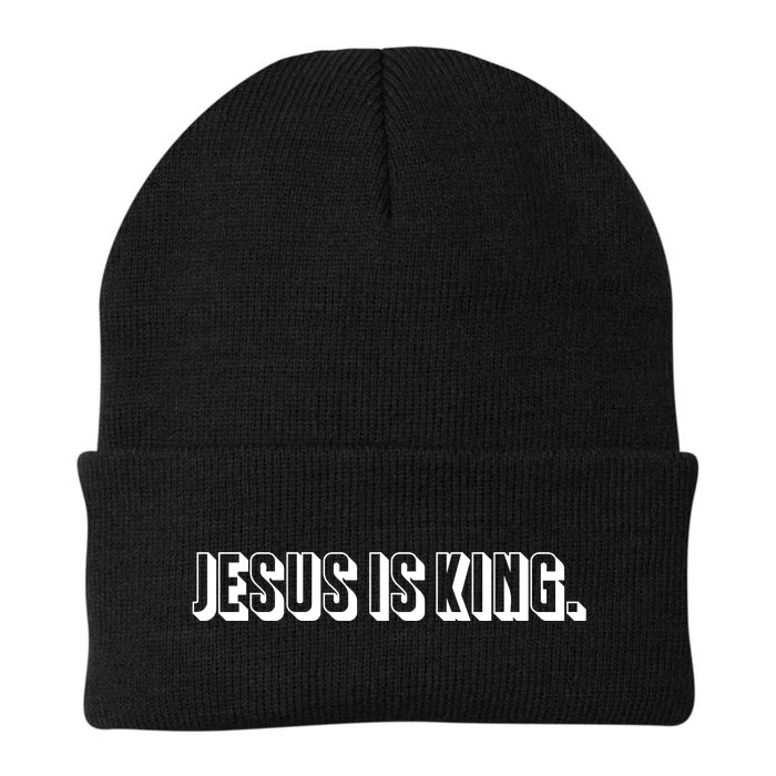 Jesus Is King 3d Simple Font Christian Catholic Christ Knit Cap Winter Beanie