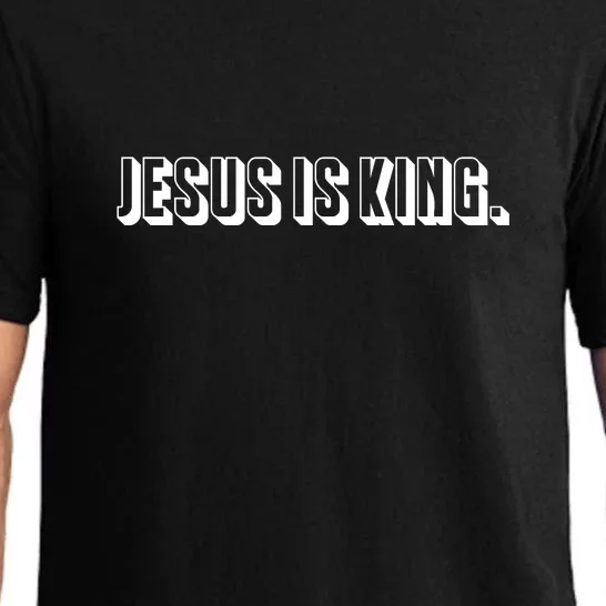 Jesus Is King 3d Simple Font Christian Catholic Christ Pajama Set