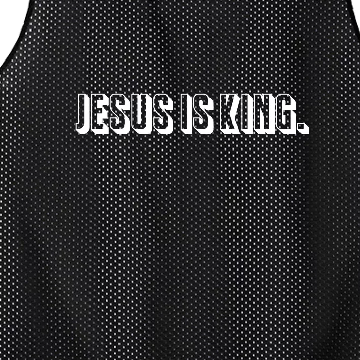 Jesus Is King 3d Simple Font Christian Catholic Christ Mesh Reversible Basketball Jersey Tank