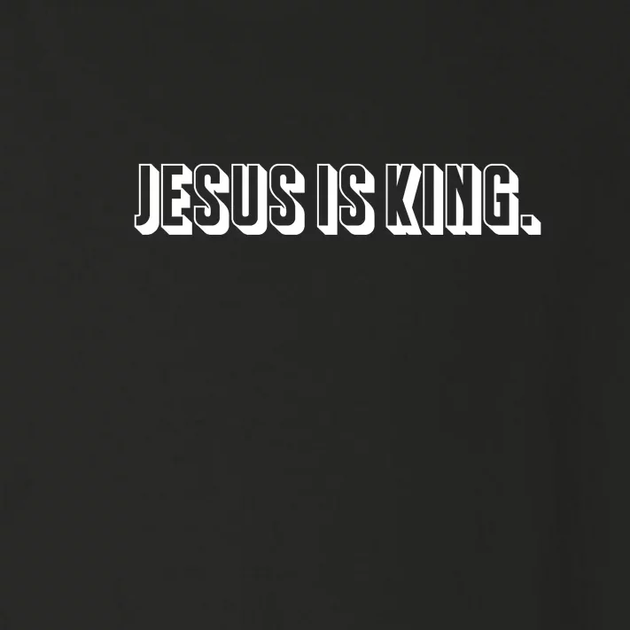 Jesus Is King 3d Simple Font Christian Catholic Christ Toddler Long Sleeve Shirt