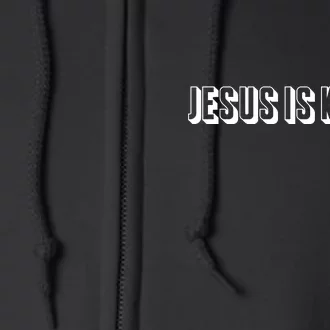 Jesus Is King 3d Simple Font Christian Catholic Christ Full Zip Hoodie