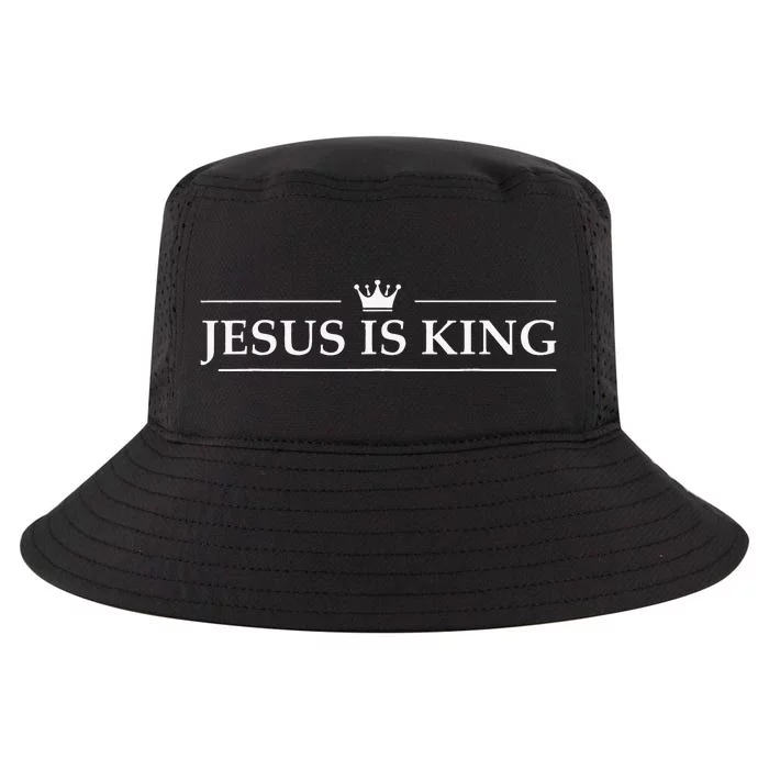 Jesus Is King Bible Scripture Quote Christian Faith Crown Cool Comfort Performance Bucket Hat