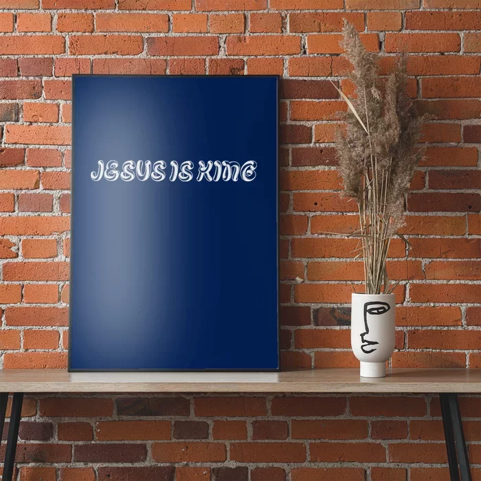 Jesus Is King Embossed Simple Faith Christian Catholic Poster