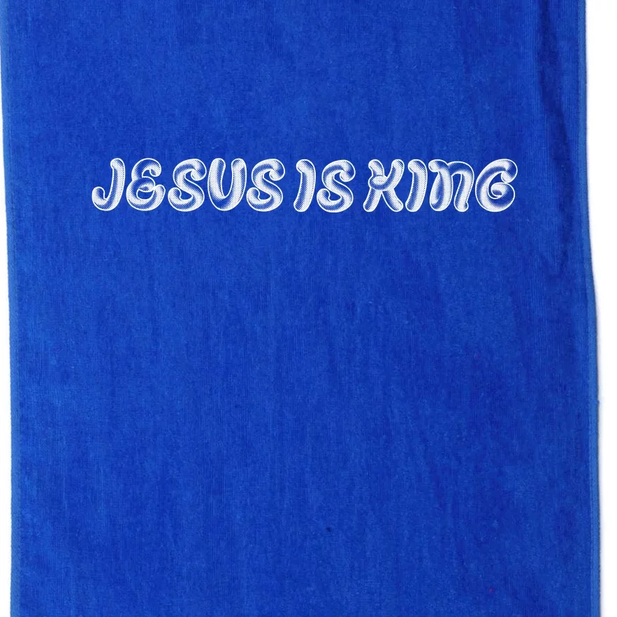 Jesus Is King Embossed Simple Faith Christian Catholic Platinum Collection Golf Towel