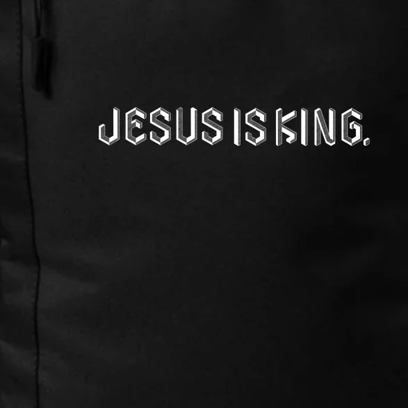 Jesus Is King Embossed Church Faith Christian Catholic Daily Commute Backpack