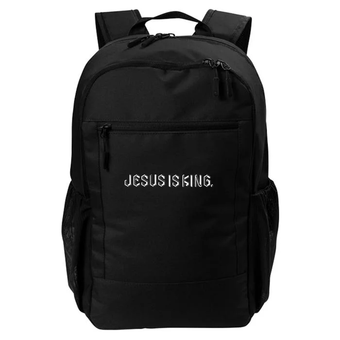 Jesus Is King Embossed Church Faith Christian Catholic Daily Commute Backpack