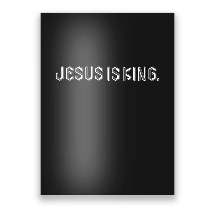 Jesus Is King Embossed Church Faith Christian Catholic Poster