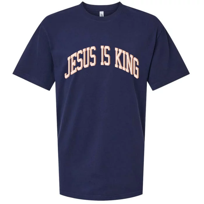 Jesus Is King Love Like Jesus Aesthetic Retro Vintage Women Sueded Cloud Jersey T-Shirt