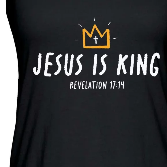 Jesus Is King Christ Is King King Of Kings Lord Of Lords Ladies Essential Flowy Tank