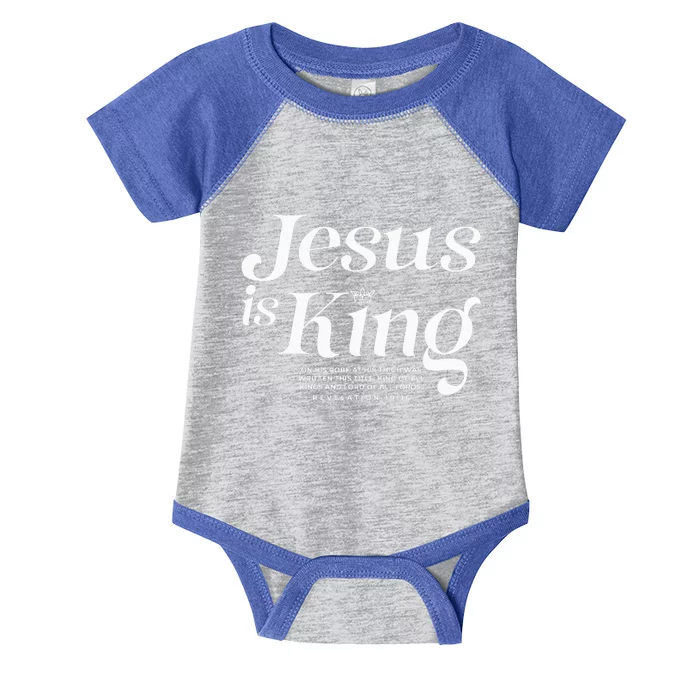 Jesus Is King On His Robe At His Thigh Was Writen Infant Baby Jersey Bodysuit