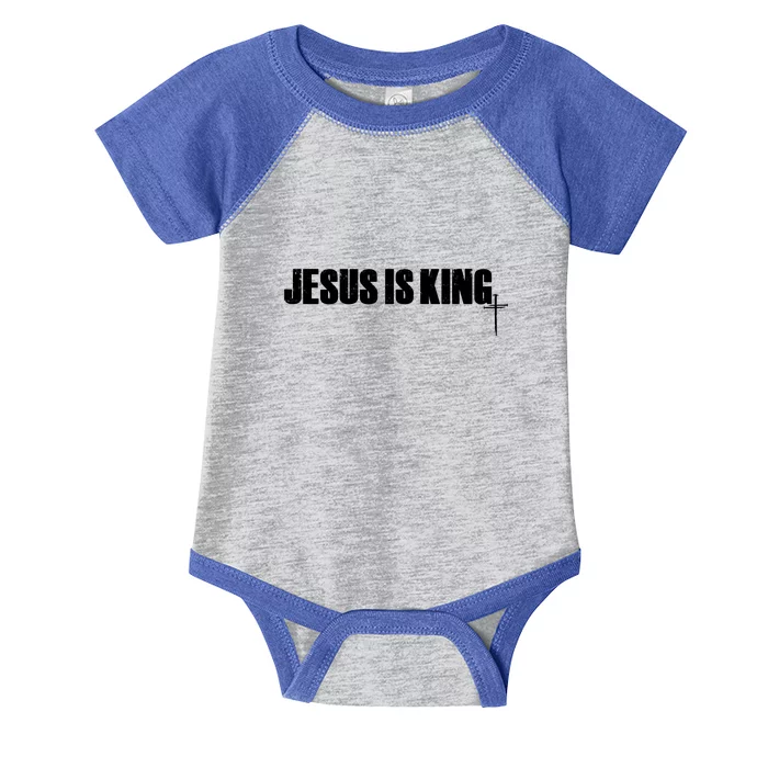 Jesus Is King Simple King Of Kings 3 Nails Cross Redeemed Collection Infant Baby Jersey Bodysuit